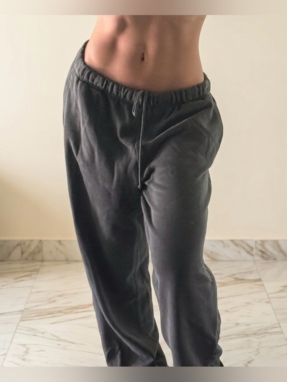 SKIMS Green Oversized Drawstring Sweatpants With Pockets